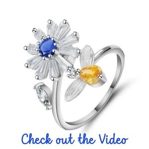 Daisy Bee Fidget Spinner Ring